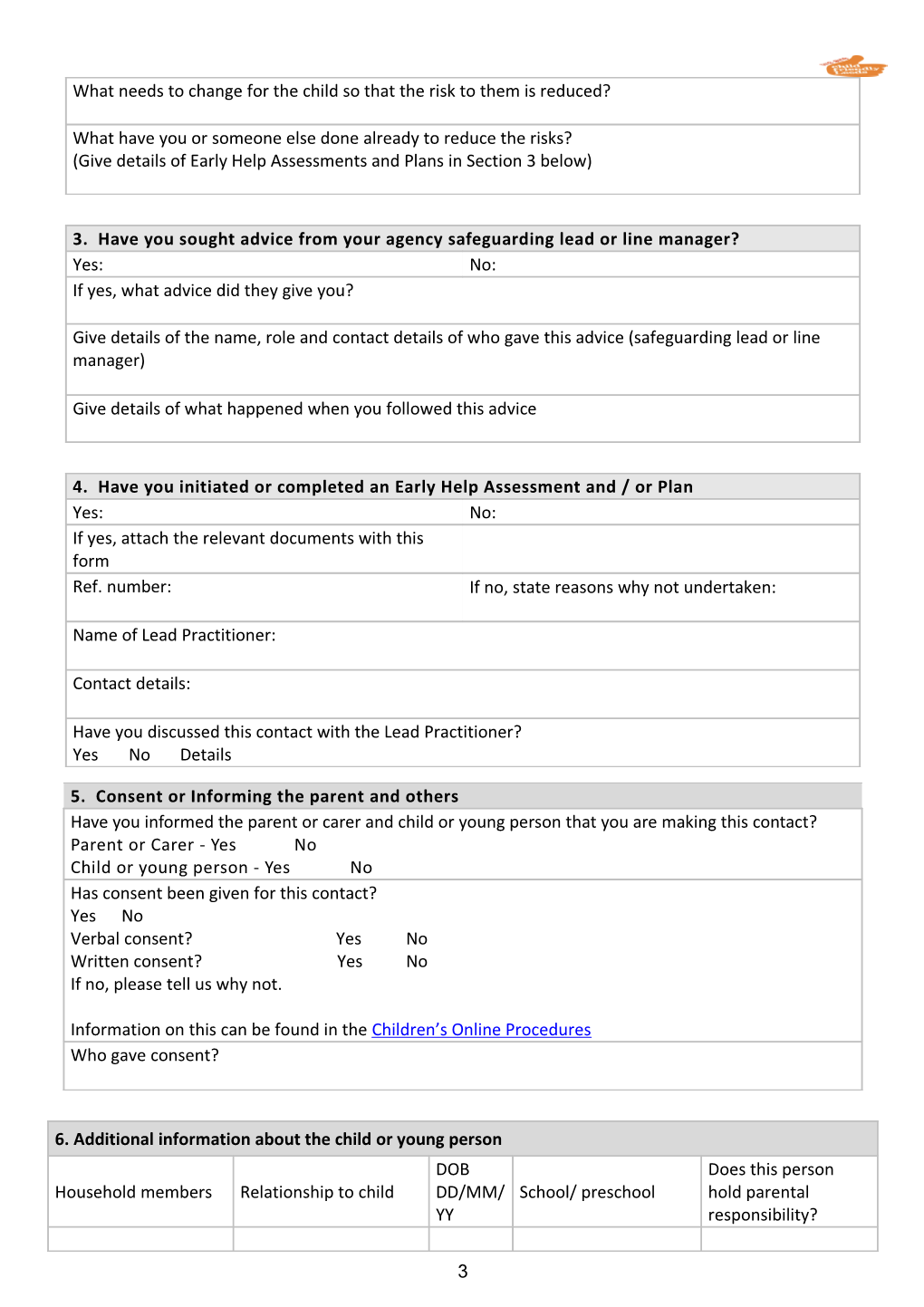Common Request for Service Form