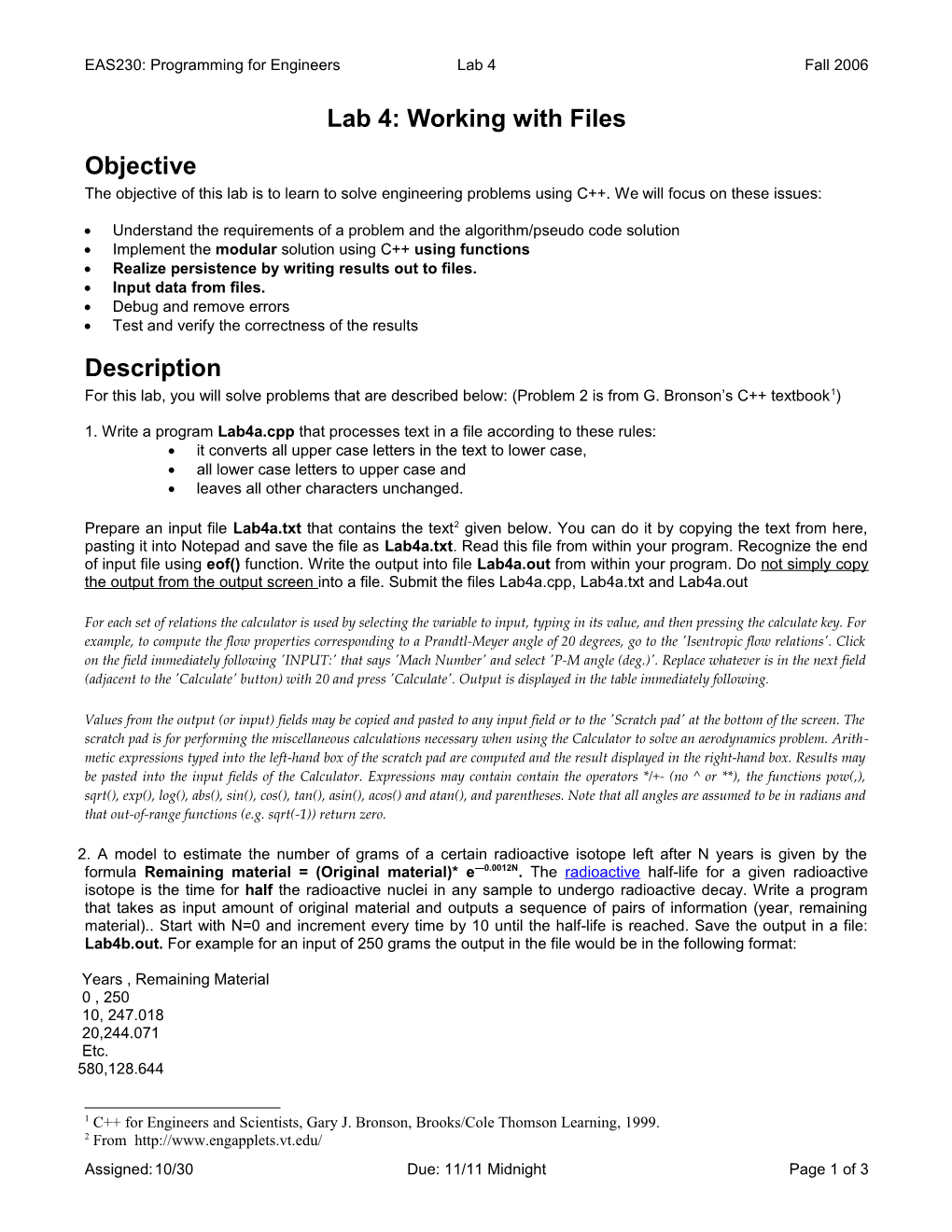 EAS230A, B Programming for Engine