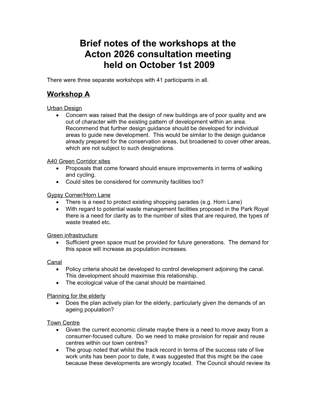 Greenford LDF Public Consultation 16/09/09