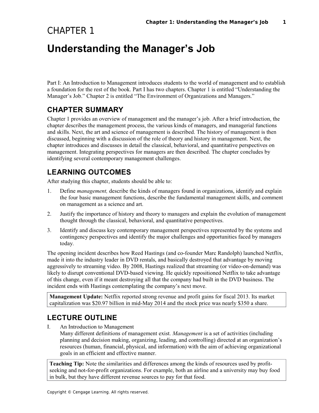 Understanding the Manager S Job