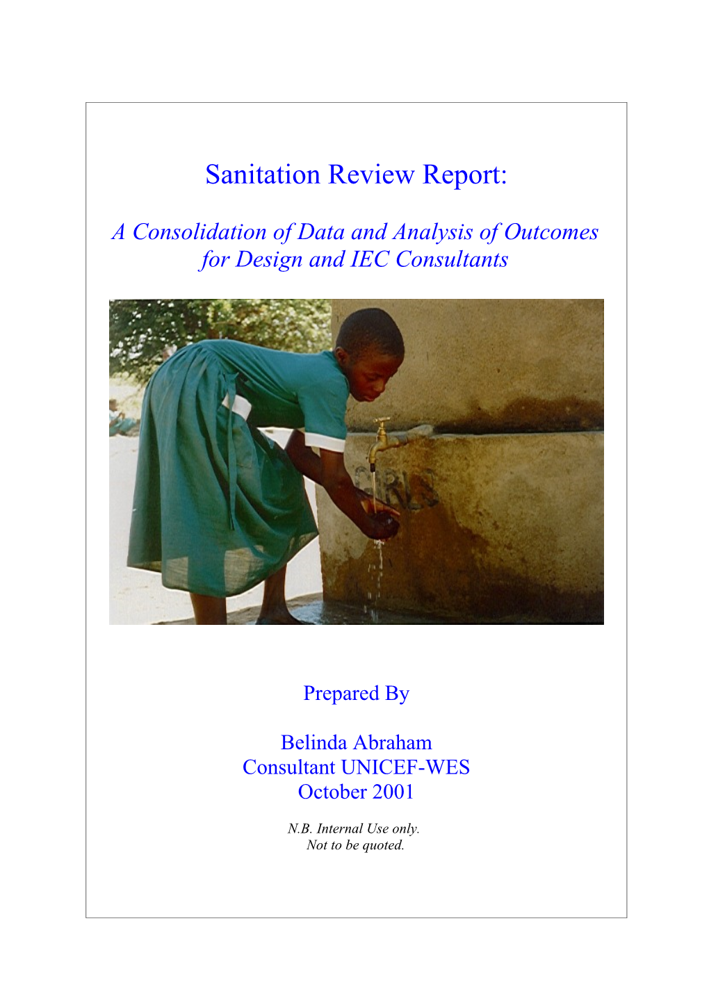 Sanitation Review Report