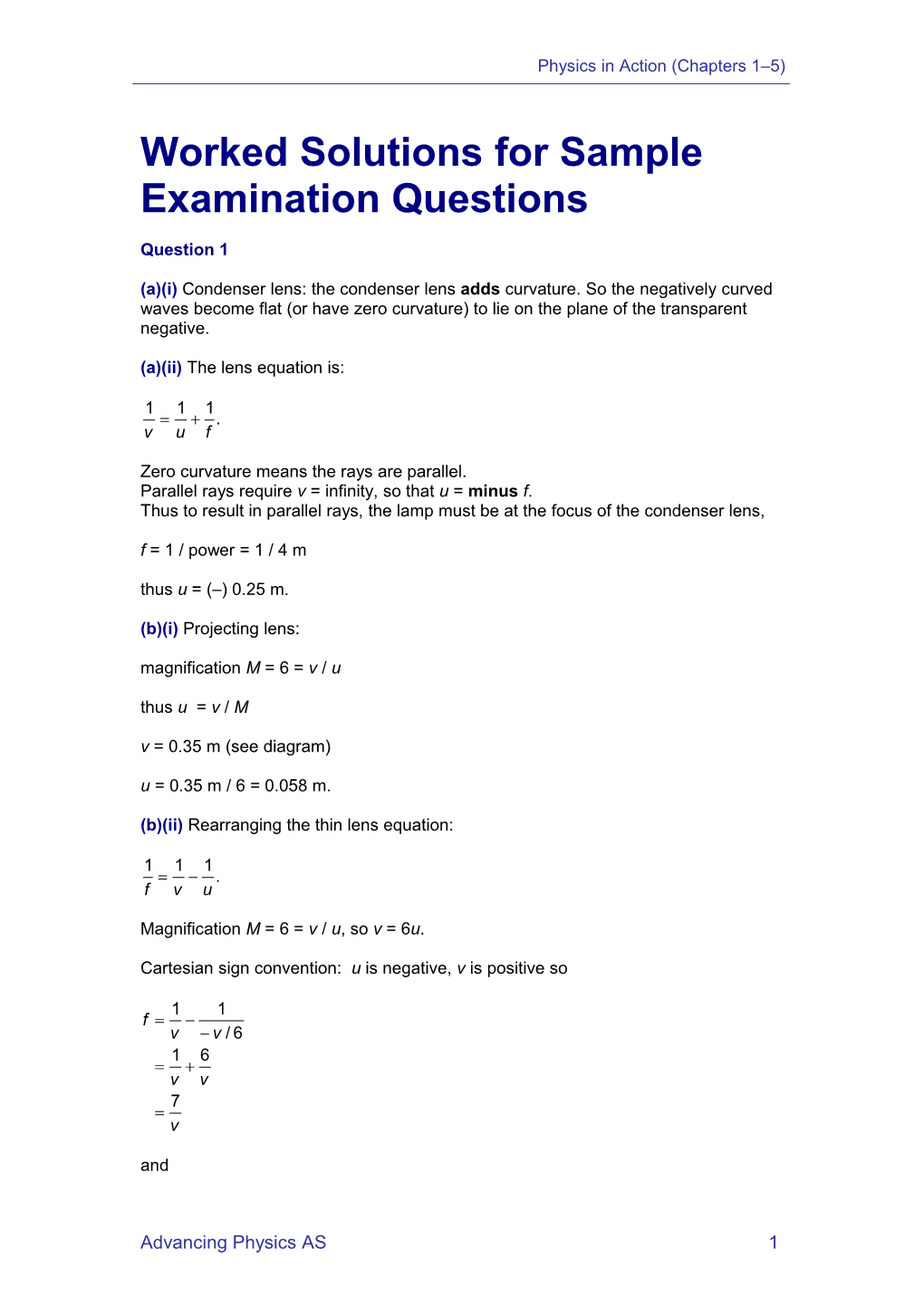 AP Revision Guide Worked Solutions Ch 1-5
