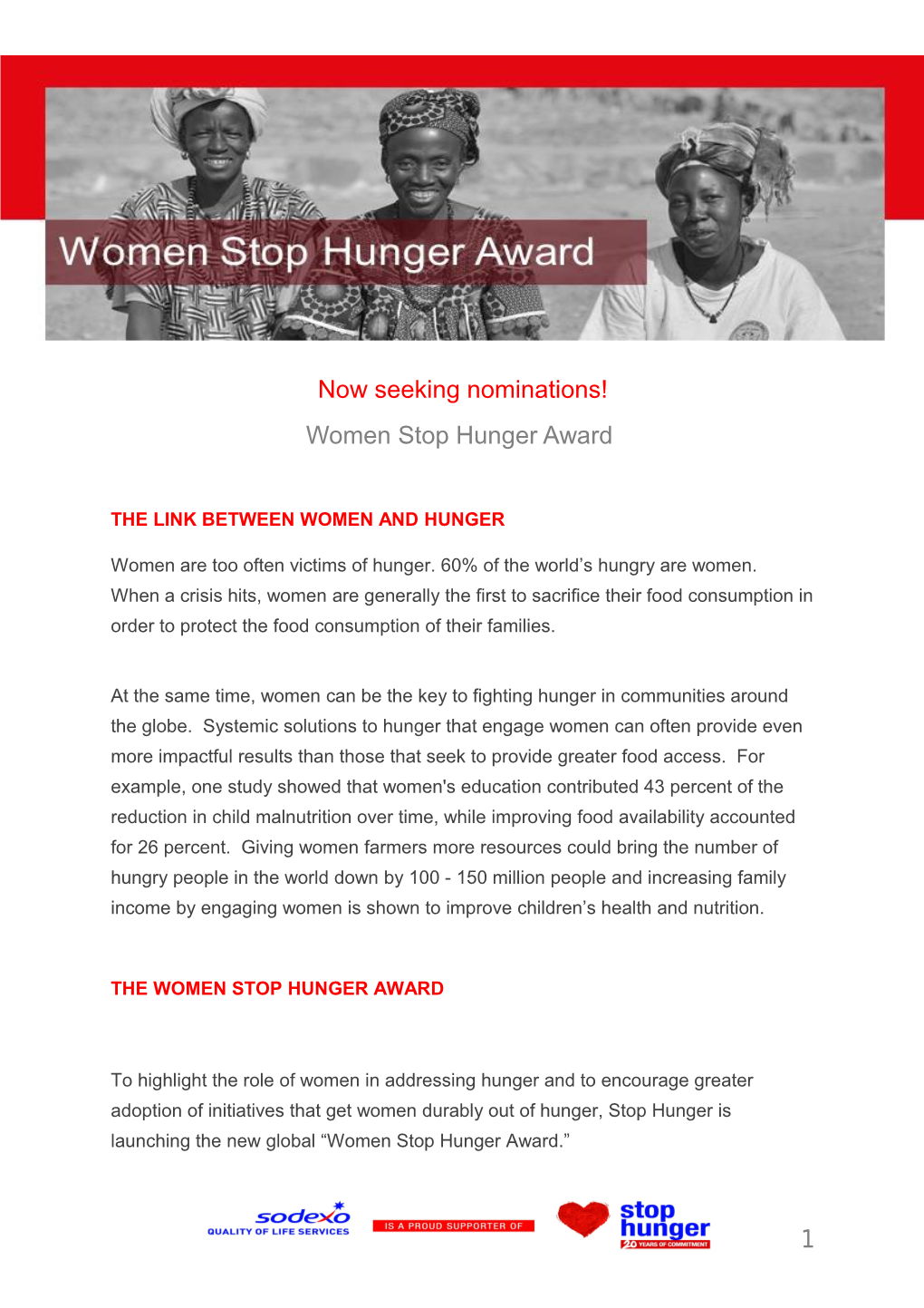 The Link Between Women and Hunger
