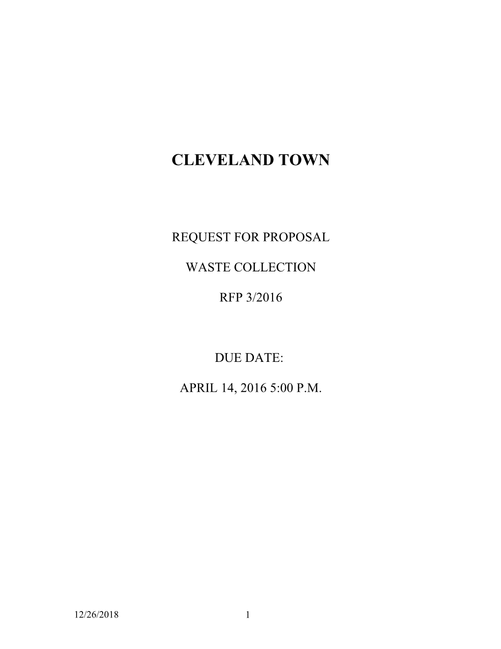 Cleveland Town