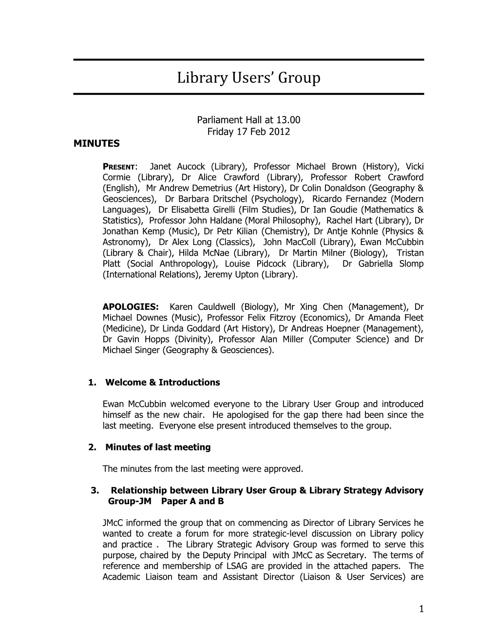 Library Users Group