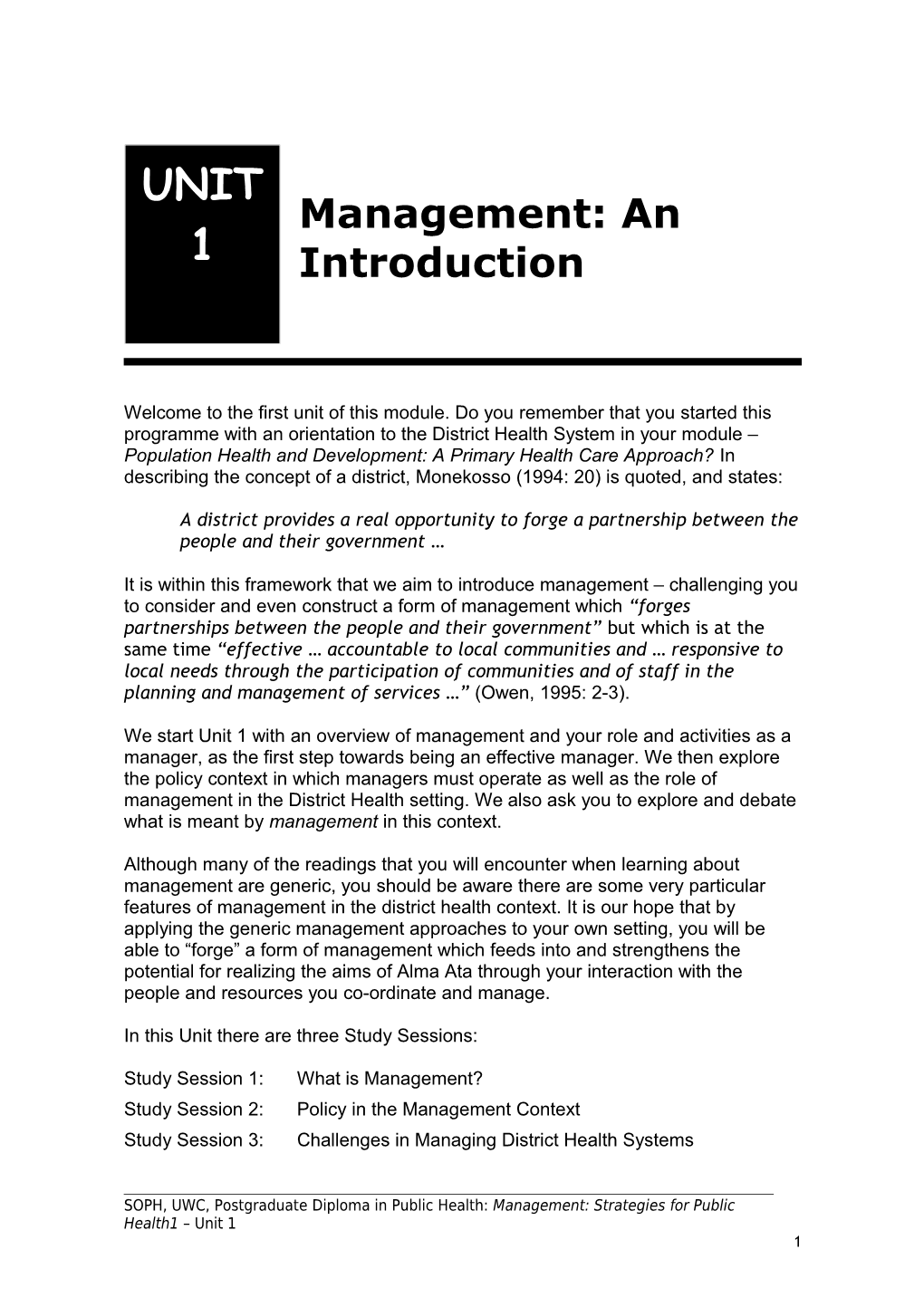 Management: an Introduction