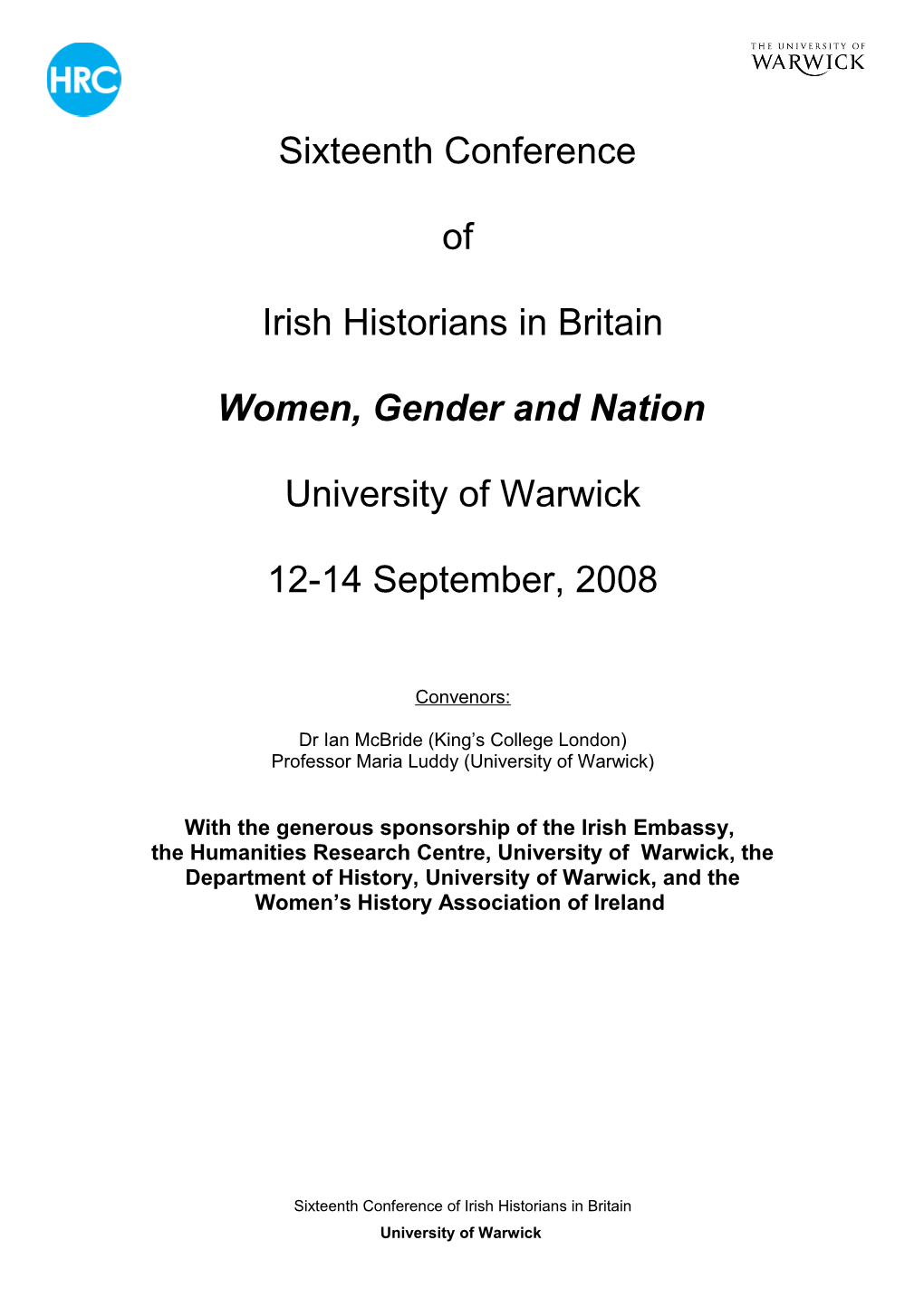 Women, Gender and Nation
