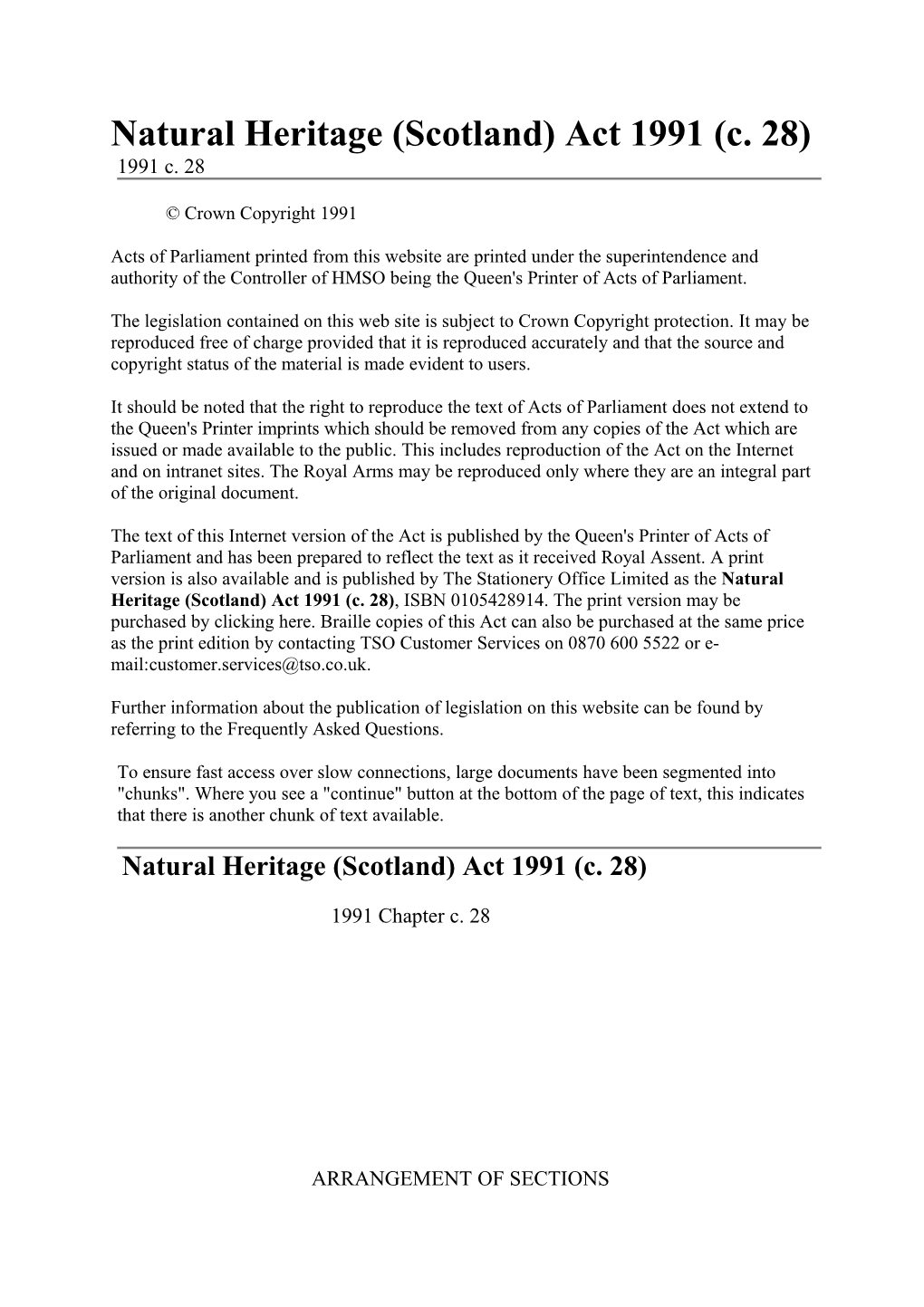 Natural Heritage (Scotland) Act 1991 (C