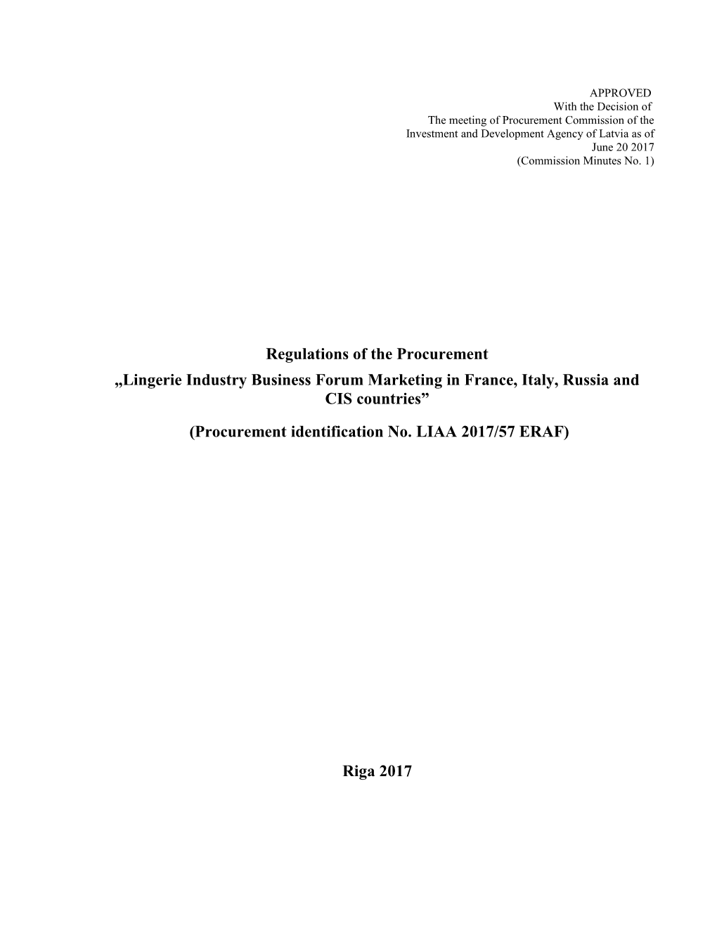 The Meeting of Procurement Commission of The