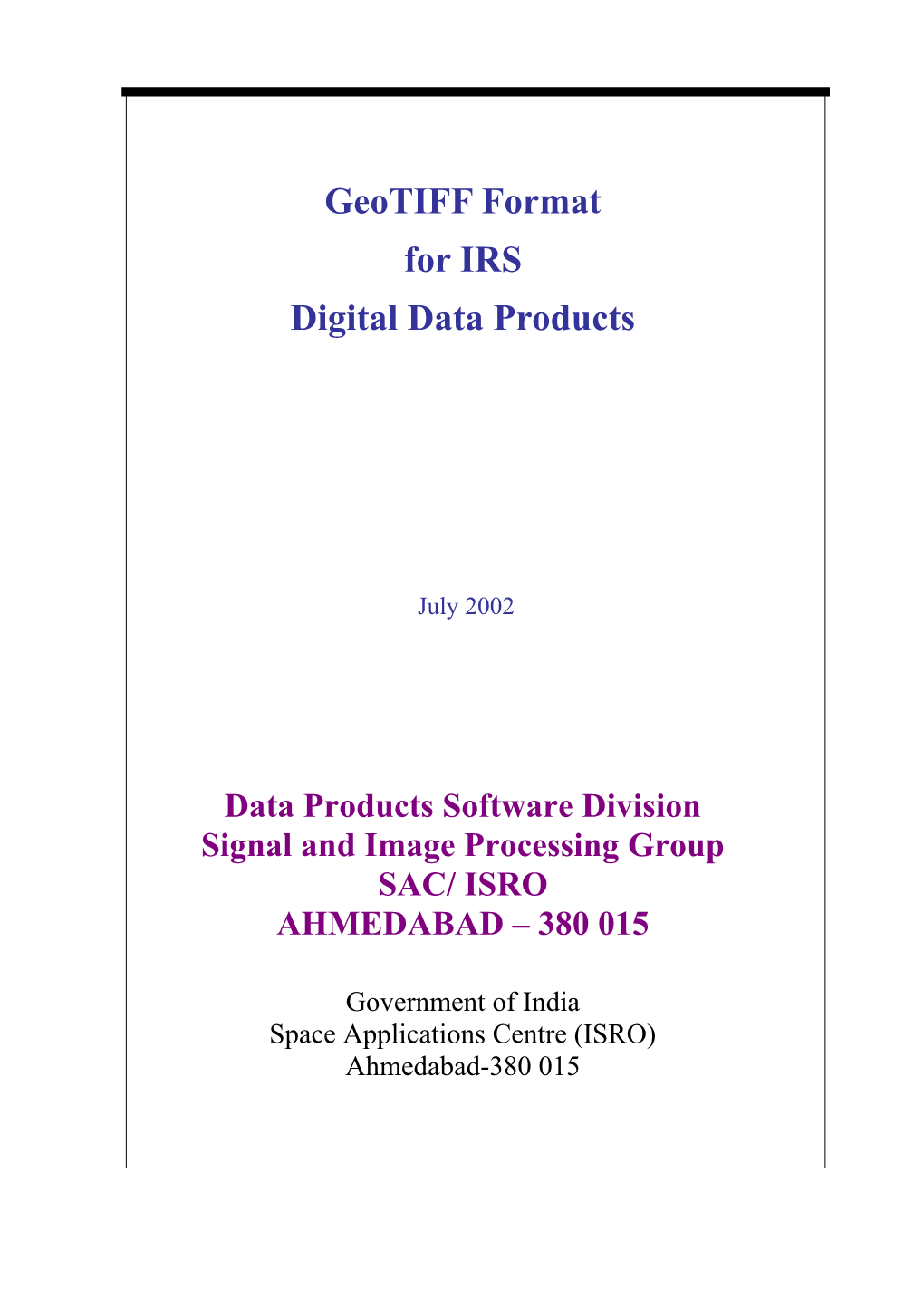 Data Products Software Division