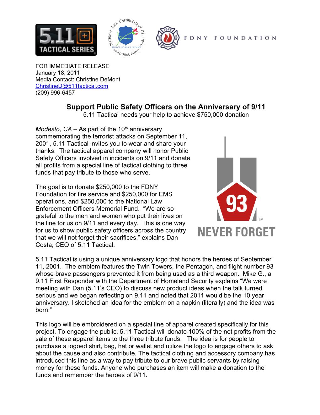 Support Public Safety Officers on the Anniversary of 9/11