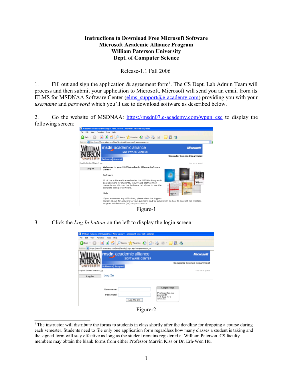 Instructions to Download Free Microsoft Software