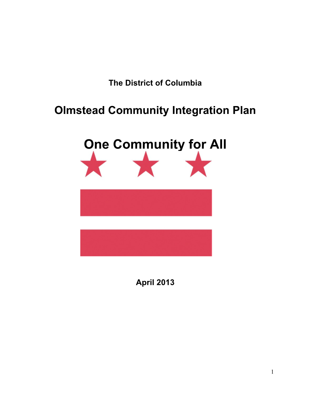 Olmstead Community Integration Plan