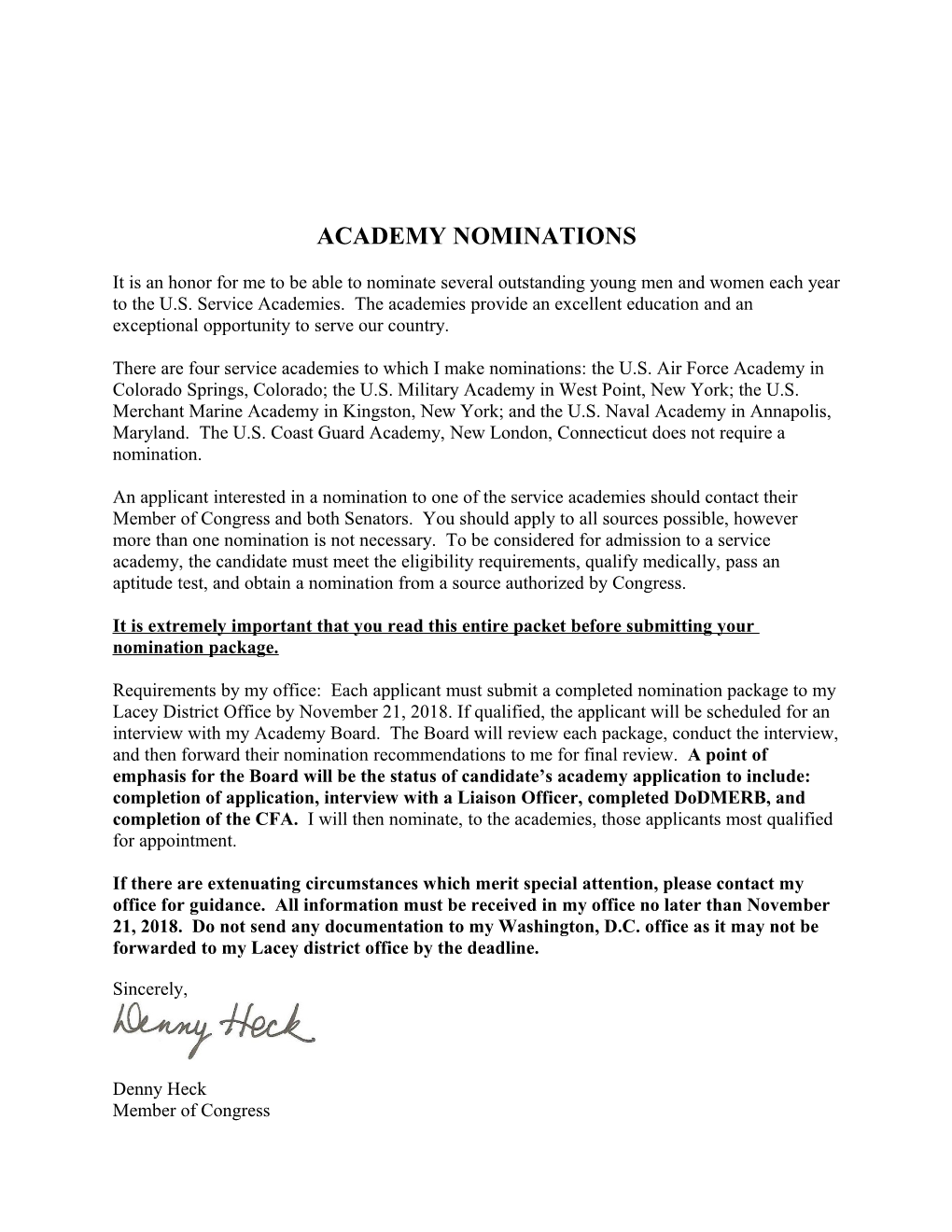 Academy Nominations