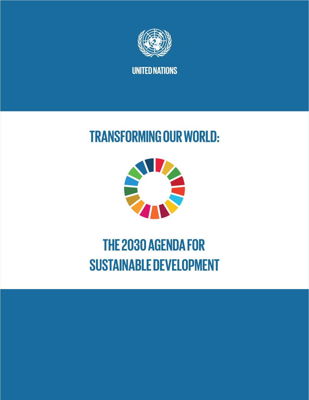 The 2030 Agenda for Sustainable Developments