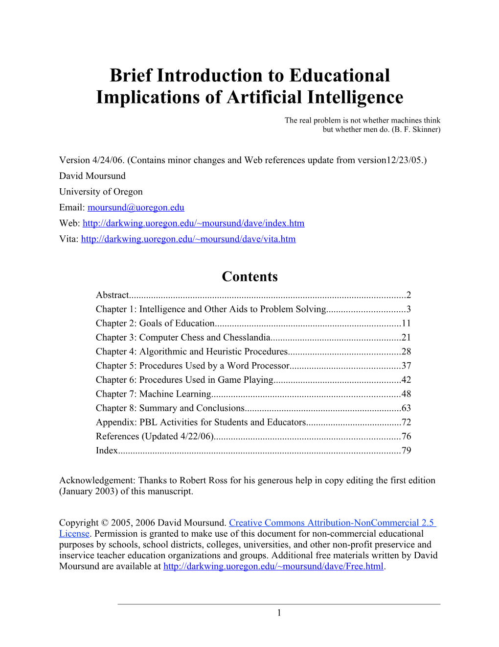 Educators Introduction to Machine Intelligence