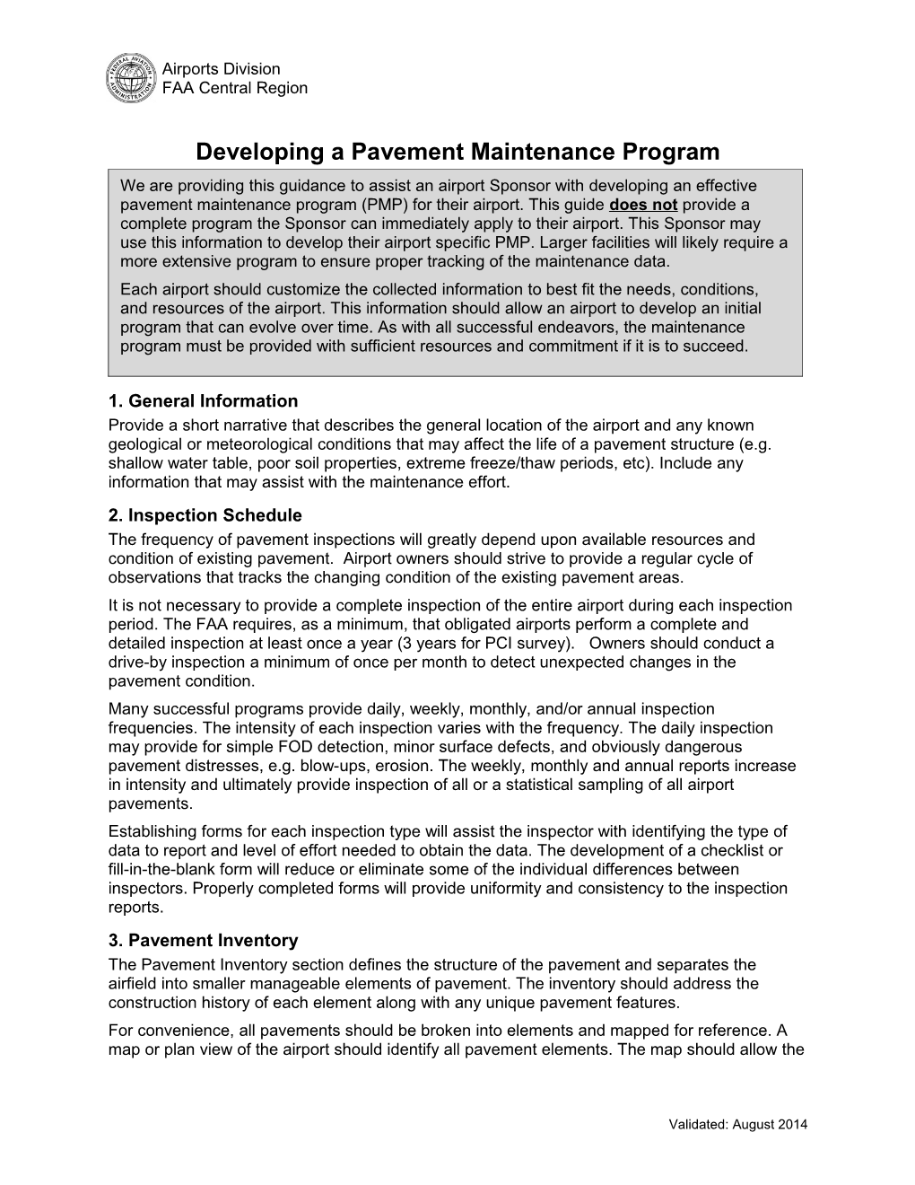 Developing a Pavement Maintenance Program