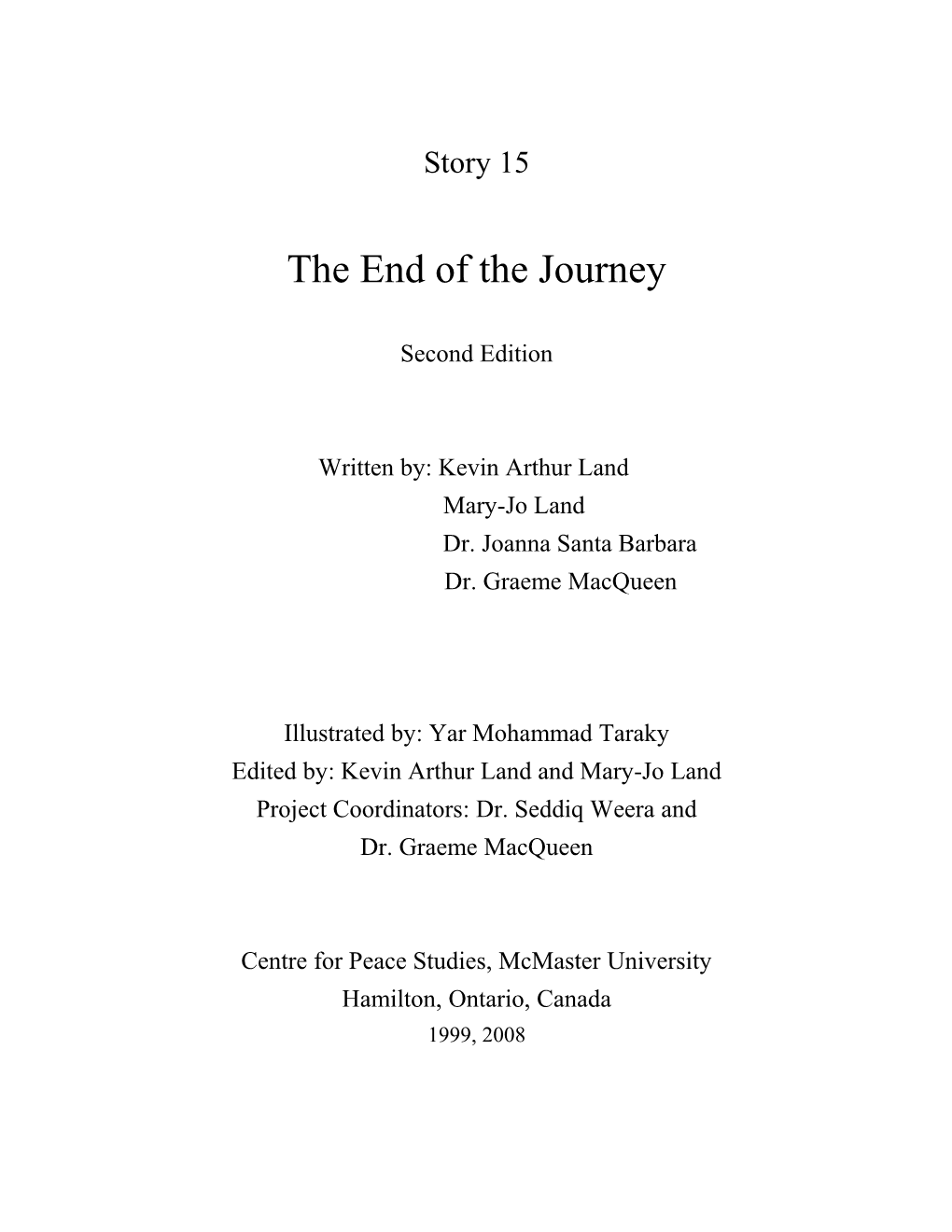The End of the Journey