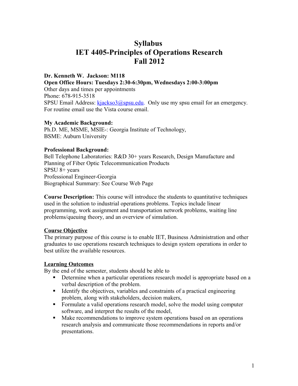IET 4405-Principles of Operations Research