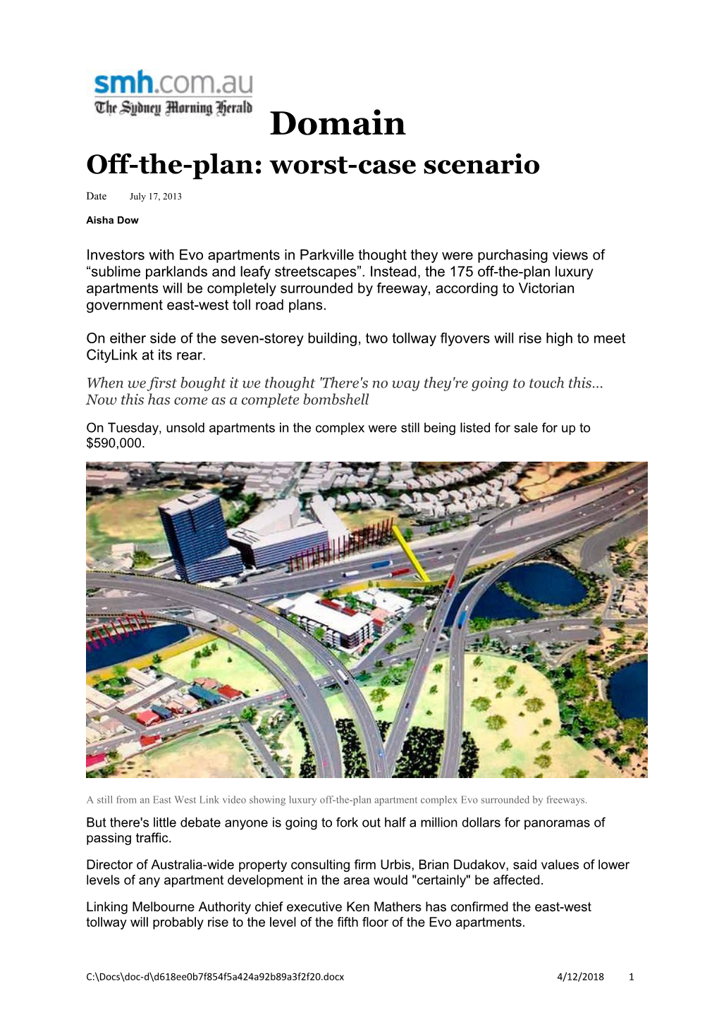 Off-The-Plan: Worst-Case Scenario
