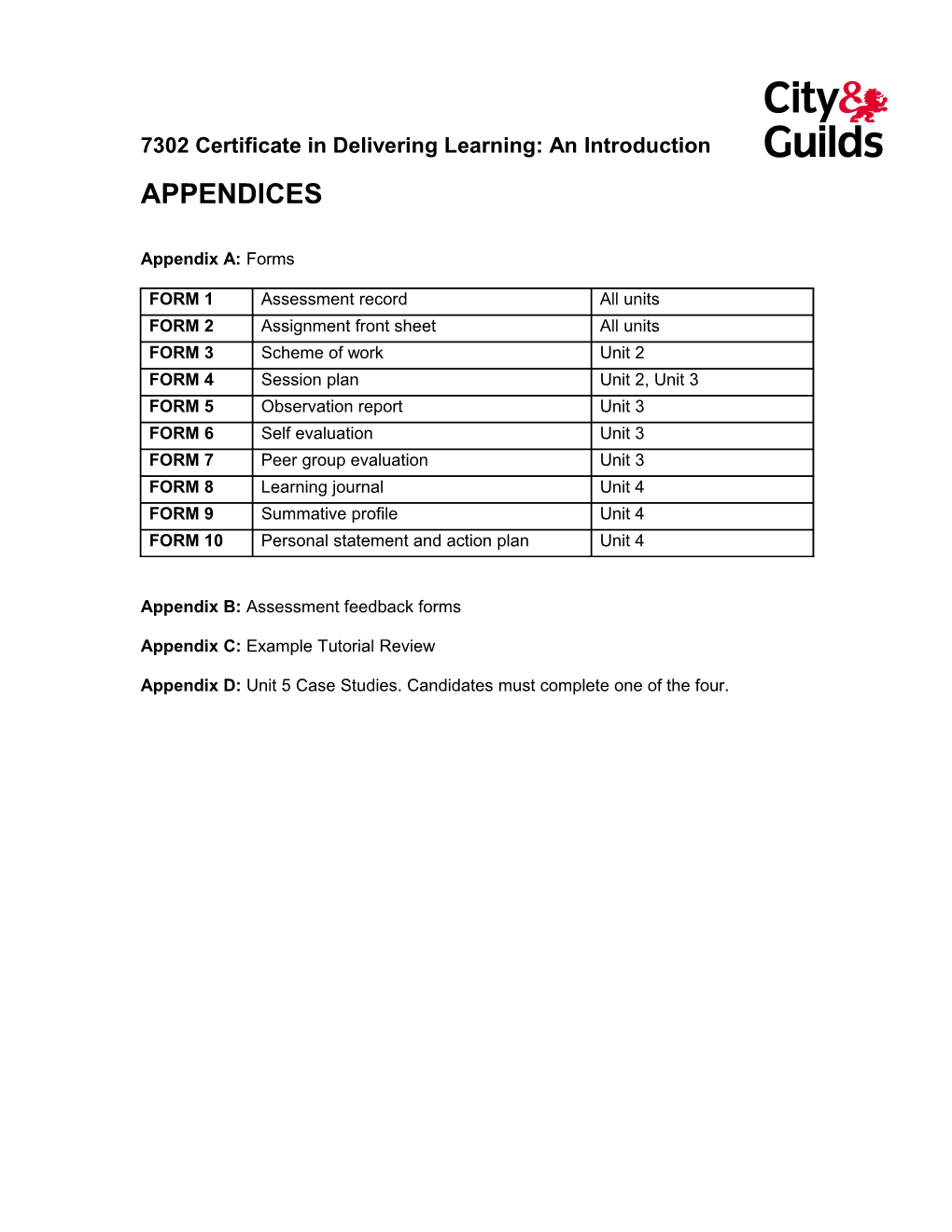 7302 Certificate in Delivering Learning: an Introduction