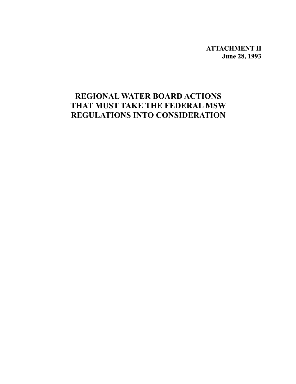 Regional Water Board Actions