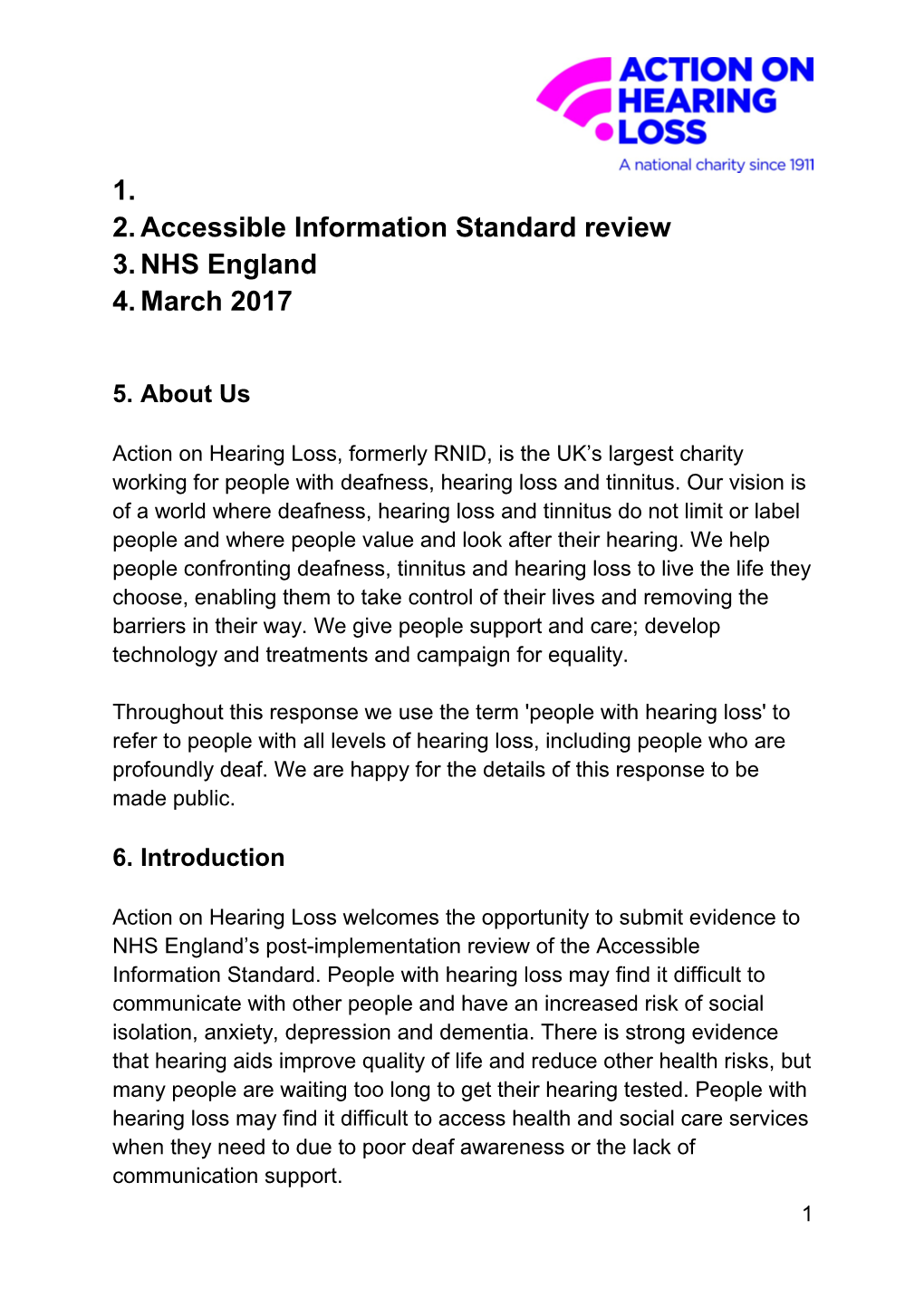 Accessible Information Standard Review