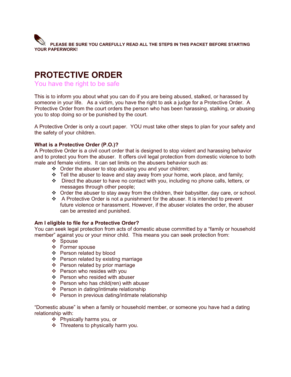 Protective Order