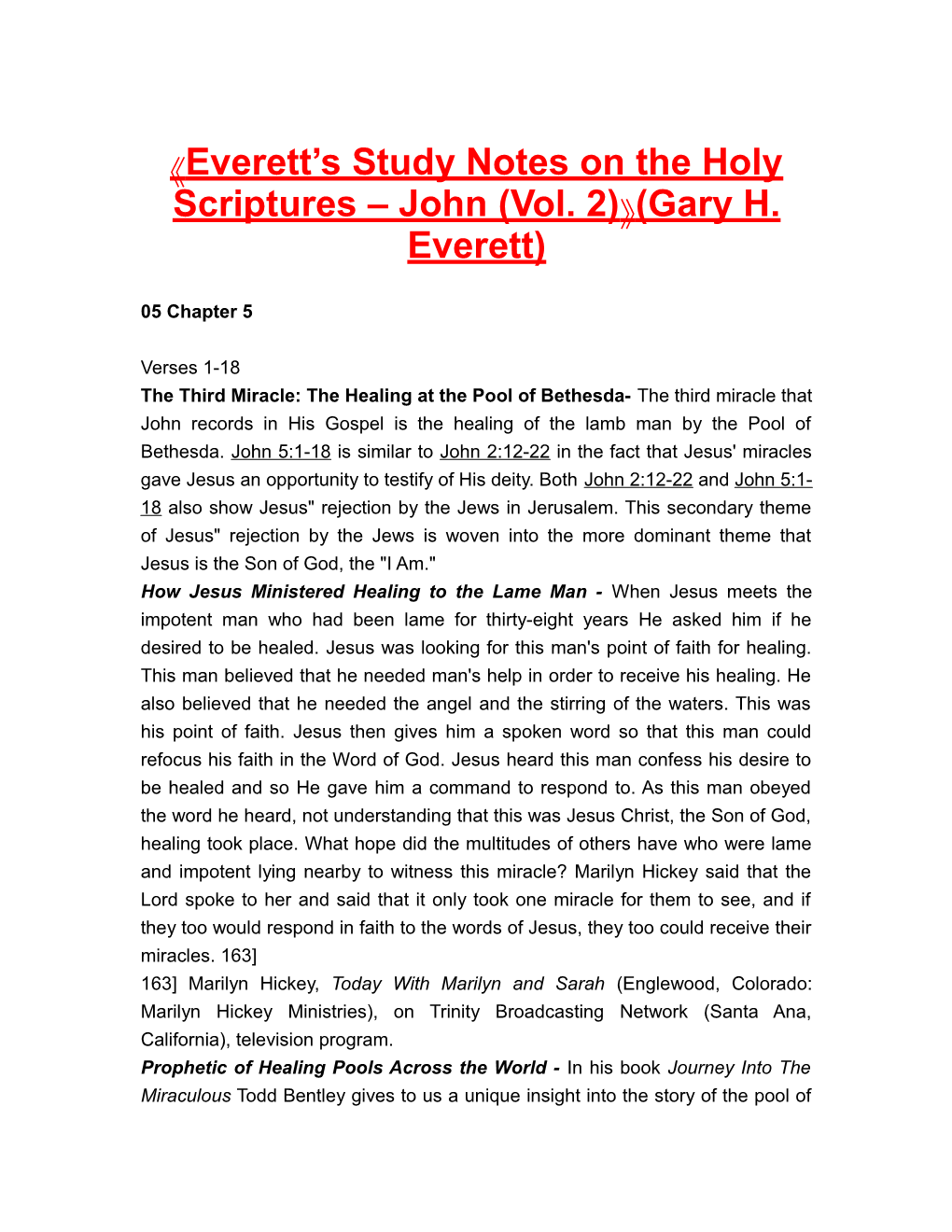 Everett S Study Notes on the Holy Scriptures John (Vol. 2) (Gary H. Everett)