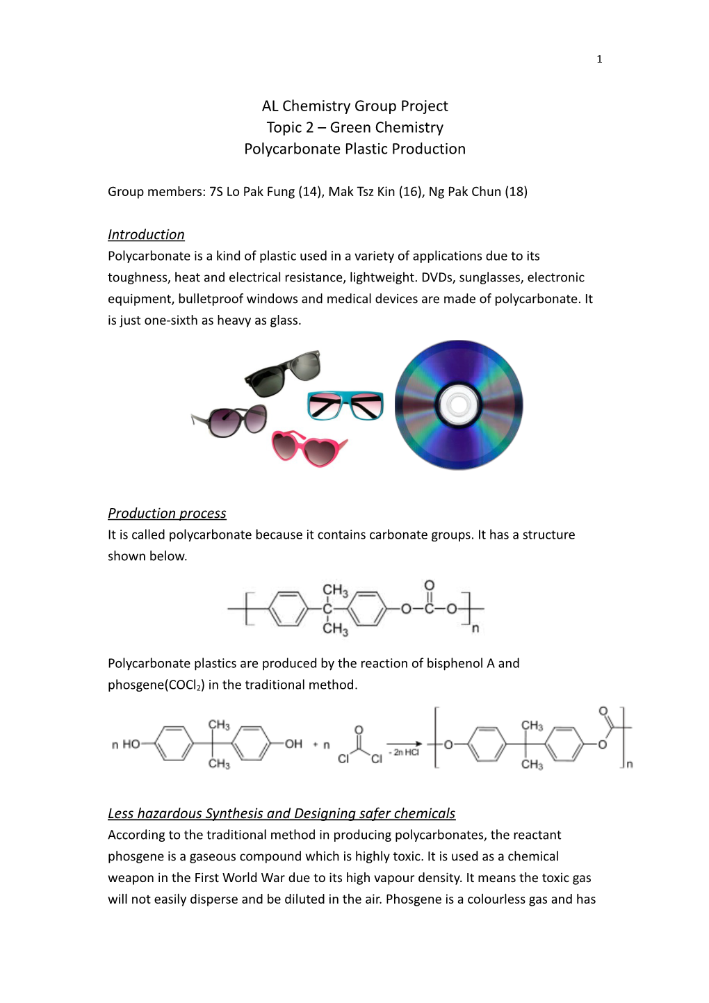 AL Chemistry Group Project