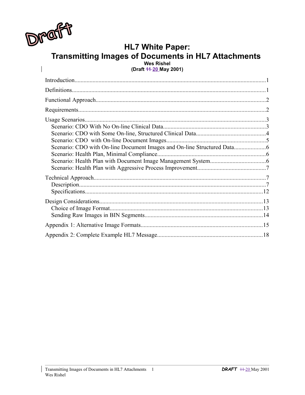 Transmitting Page Images in HL7 Attachments