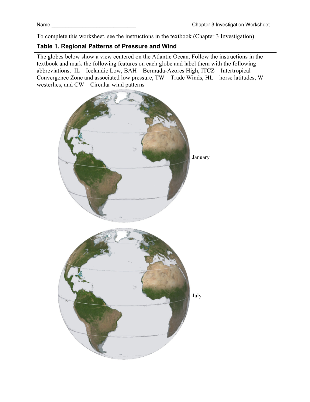 Chapter 3 Investigation Worksheet, Page 1