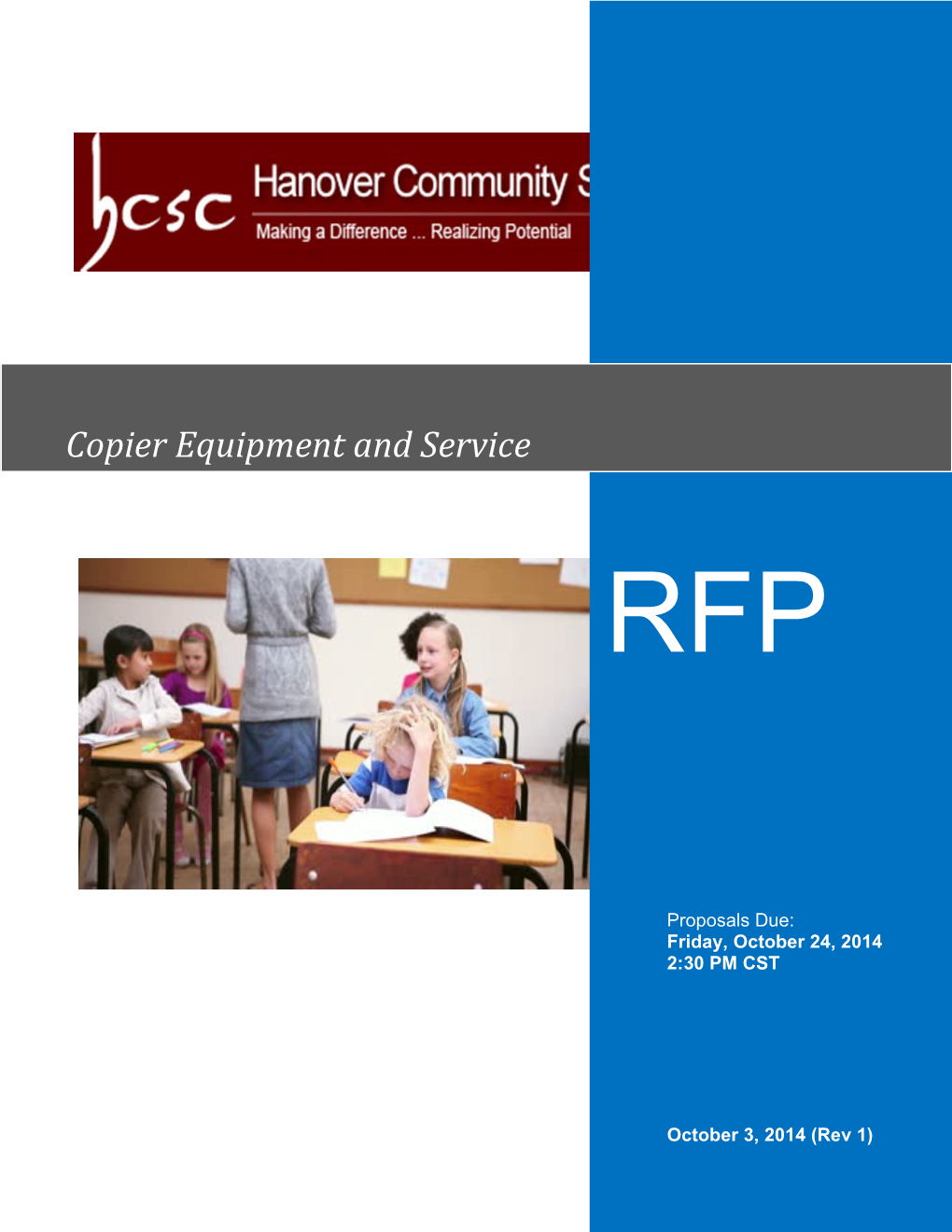 RFP Copier Equipment and Services