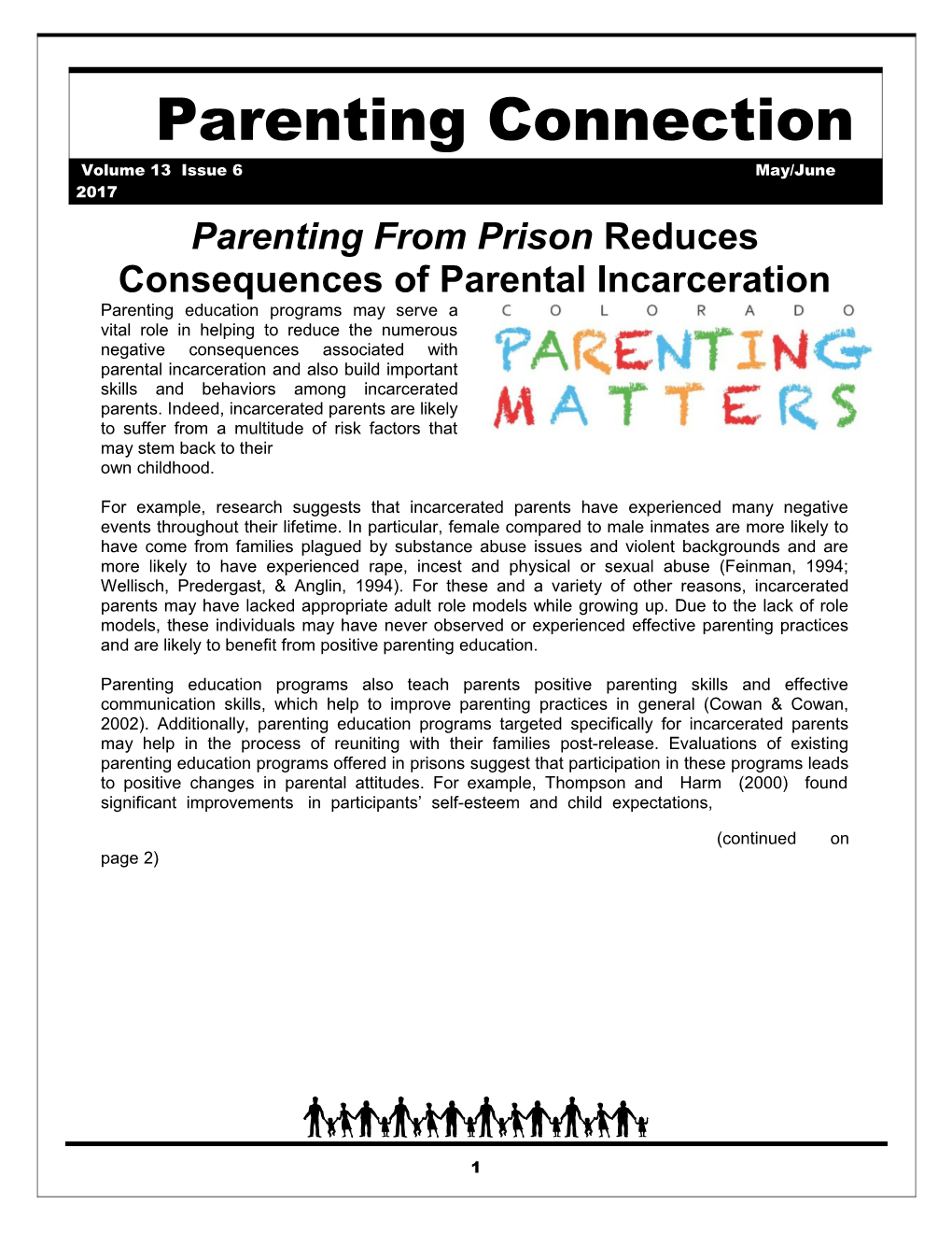Parenting from Prison Reduces Consequences of Parental Incarceration