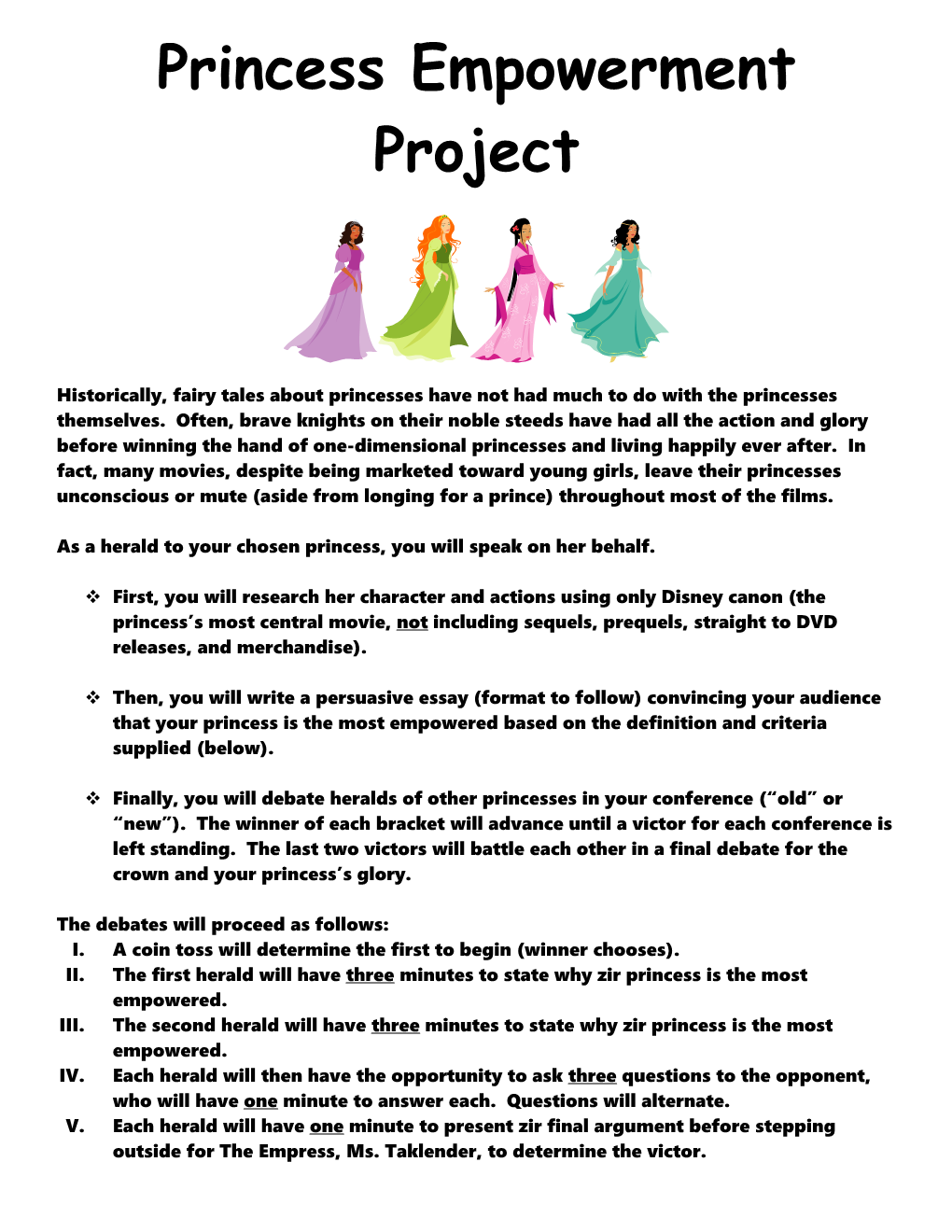 Princess Empowerment Project