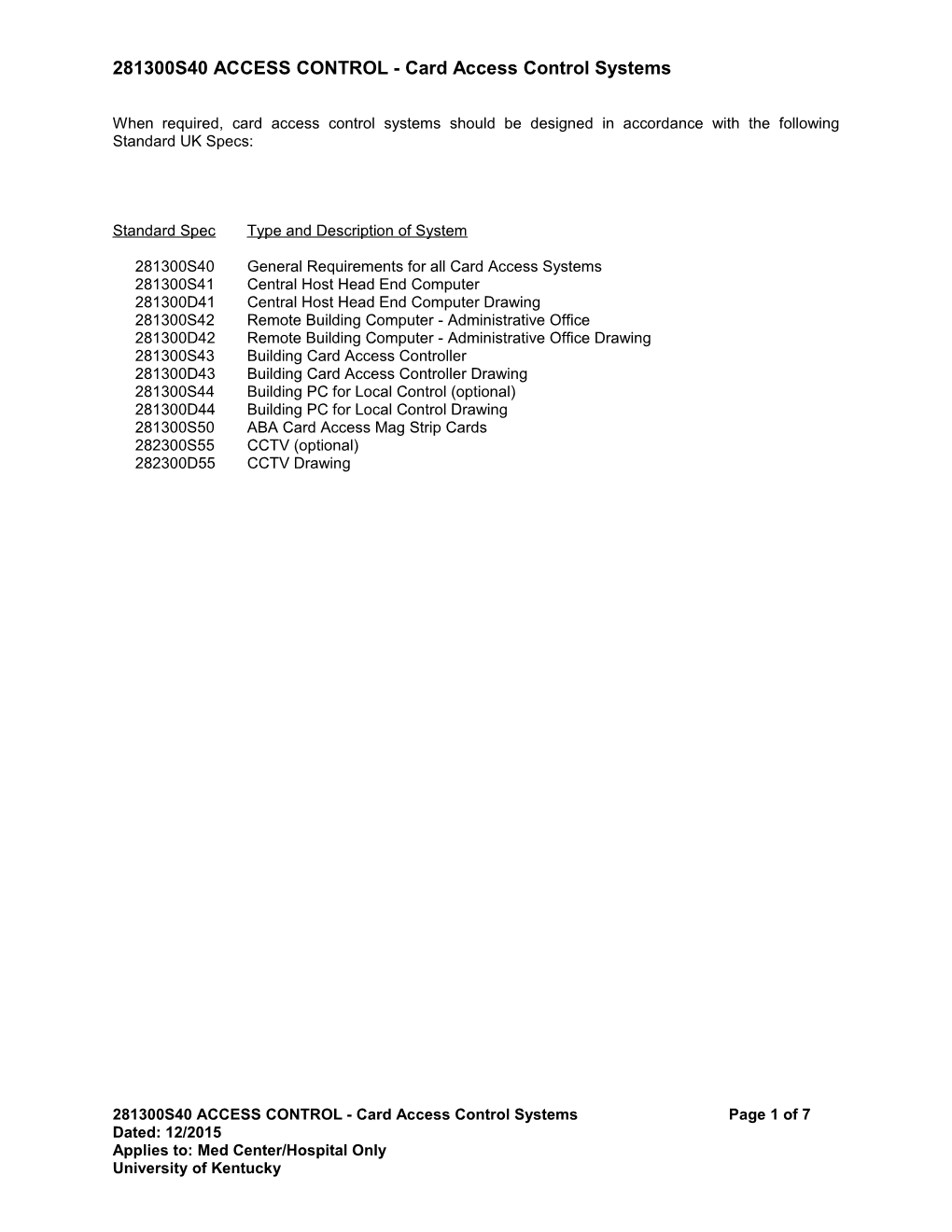 281300S40ACCESS CONTROL-Card Access Control Systems