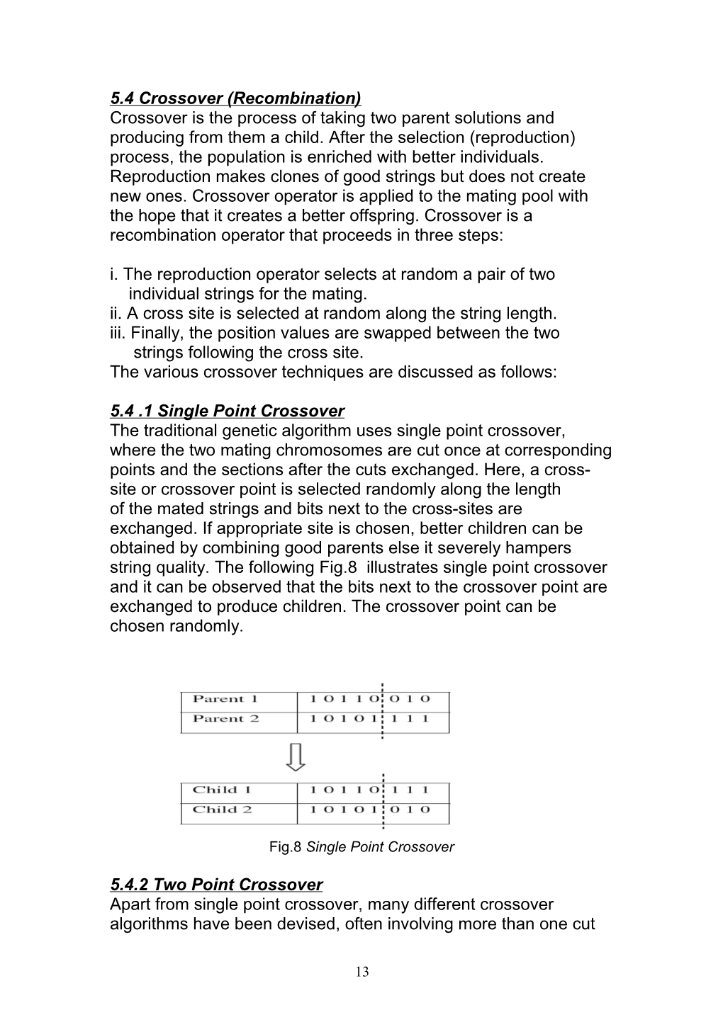 5.4 Crossover (Recombination)