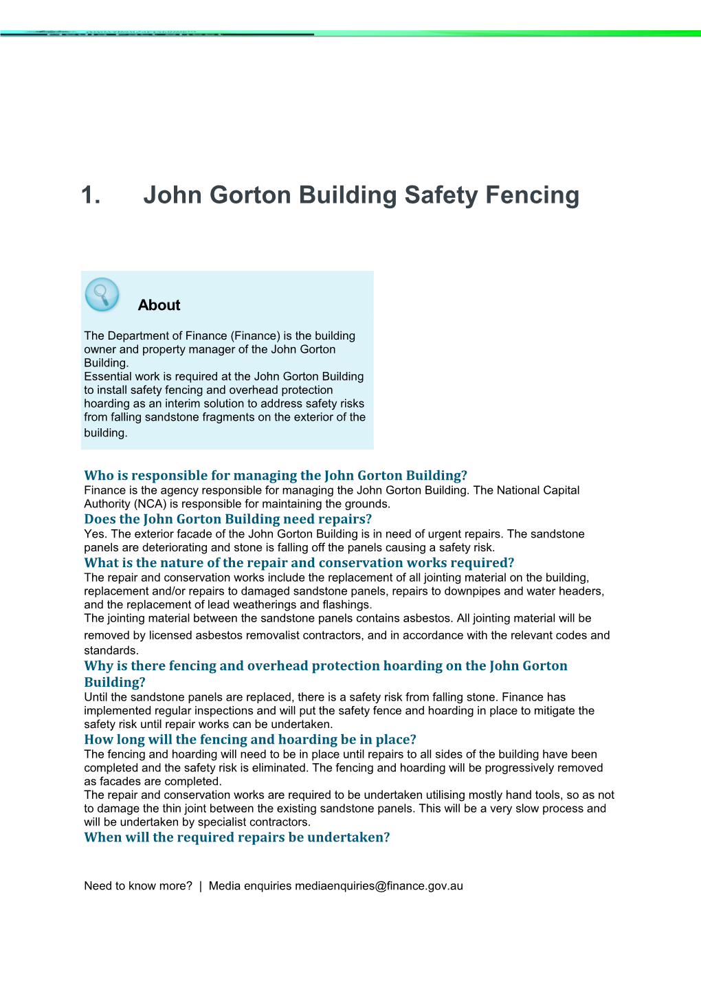 John Gorton Building Safety Fencing