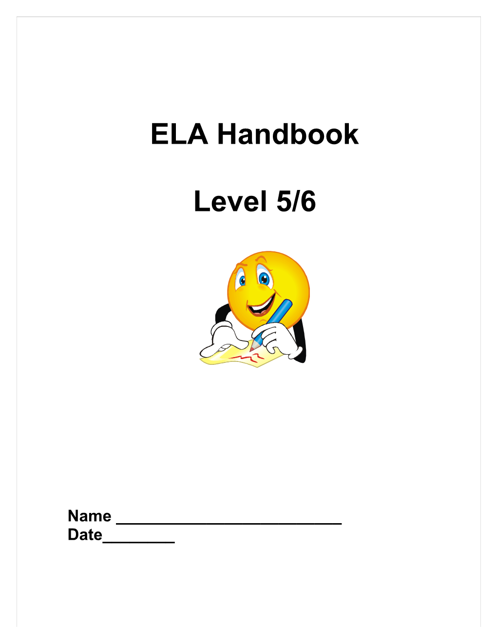 5Th & 6Th Grade ELA Handbook