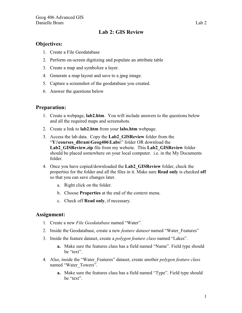 Assignment 8 Creating Your Own Data