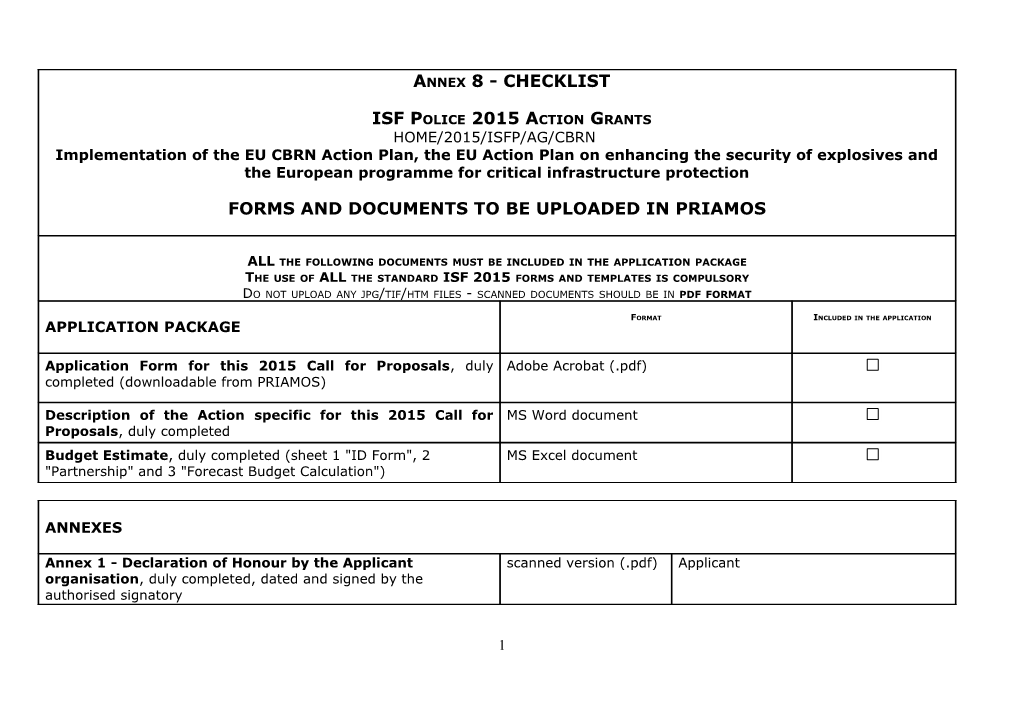 ISF Police 2015 Action Grants