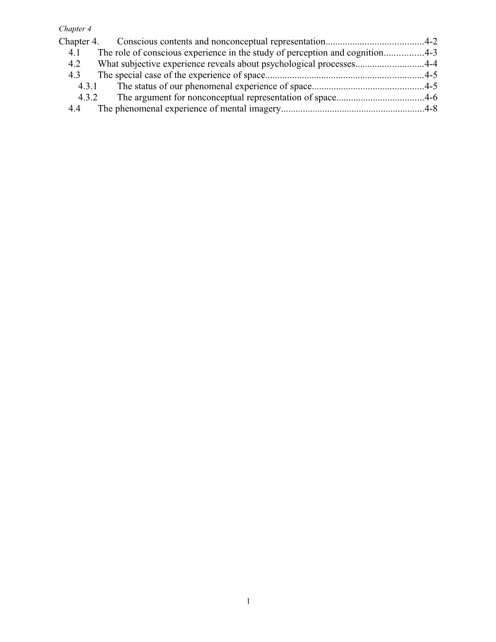 Chapter 4.Conscious Contents and Nonconceptual Representation