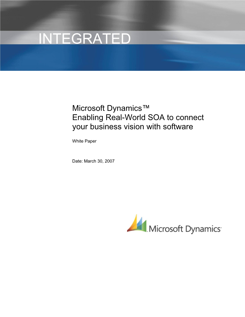 Microsoft Dynamics SOA Whitepaper