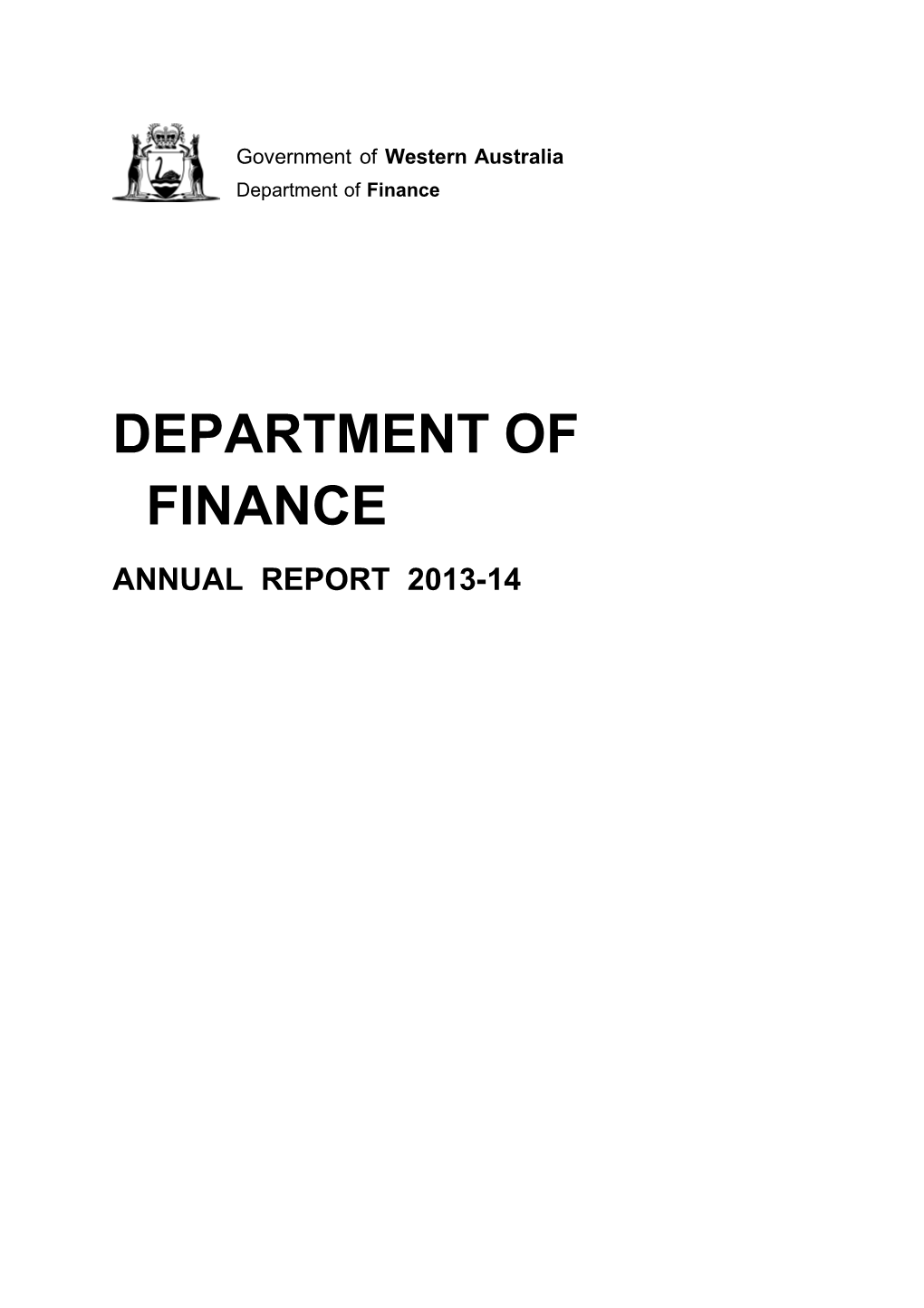 Departmentof Finance