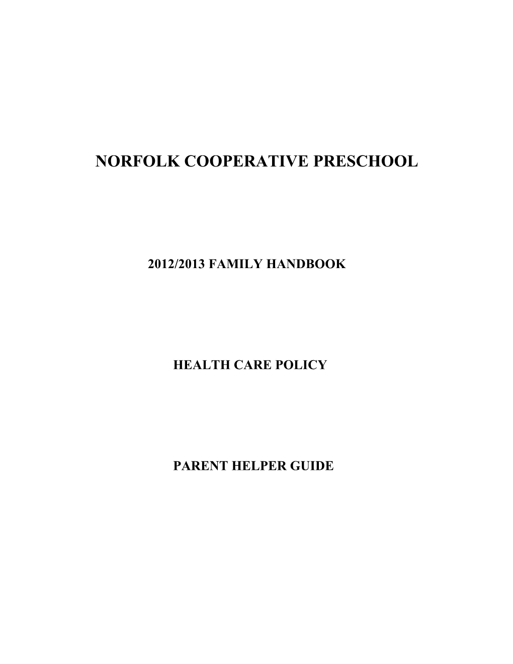 Norfolk Cooperative Preschool