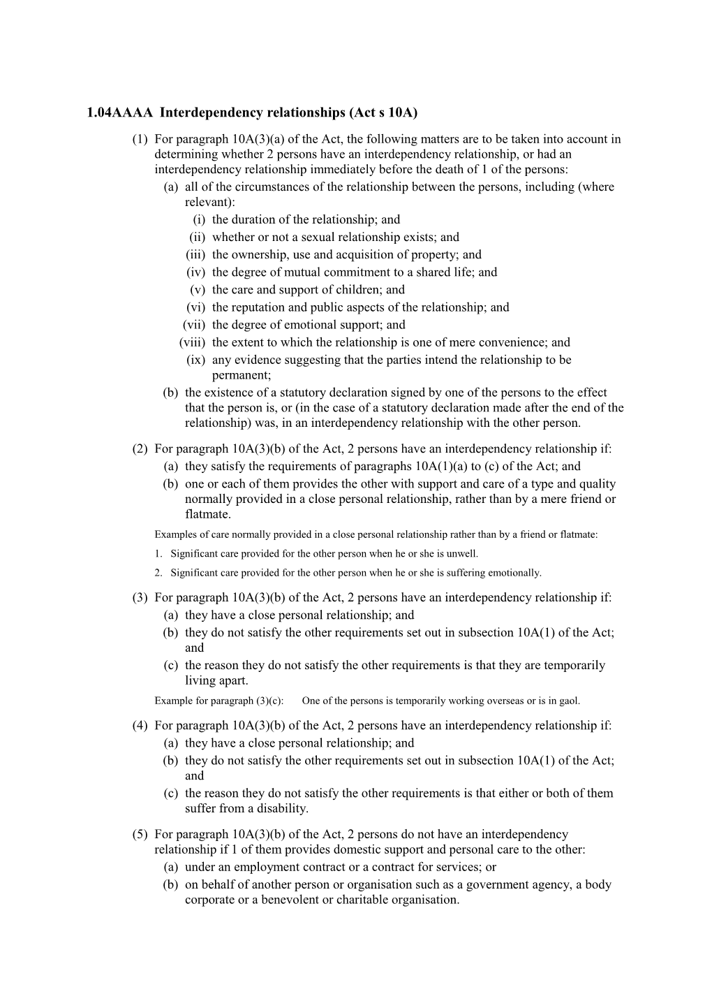 1.04AAAA Interdependency Relationships (Act S 10A)