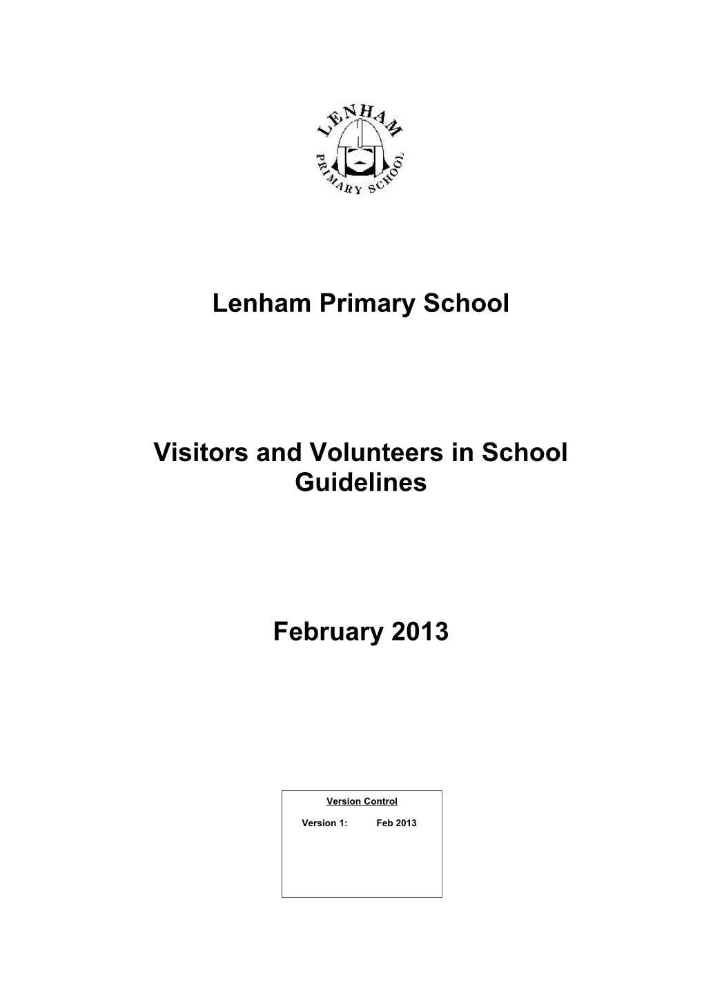 Visitors and Volunteers in School Guidelines