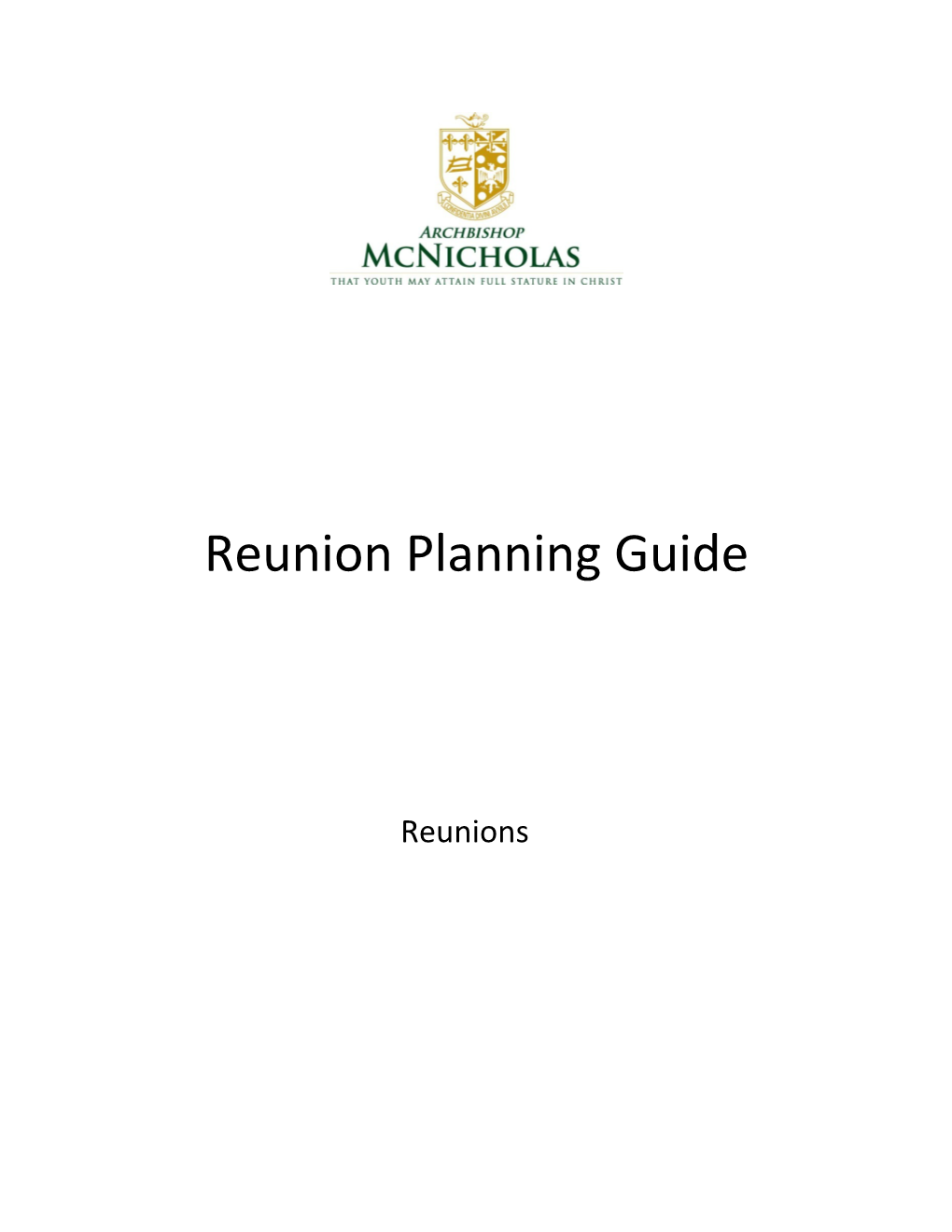 Reunion Planning Guide