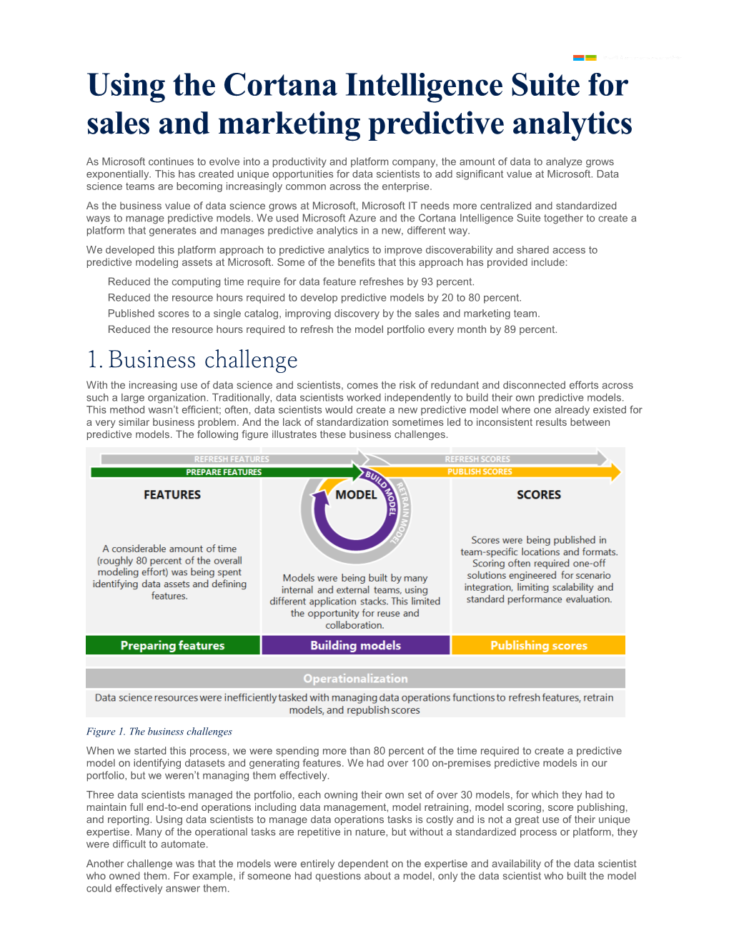 Using the Cortana Intelligence Suite for Sales and Marketing Predictive Analytics