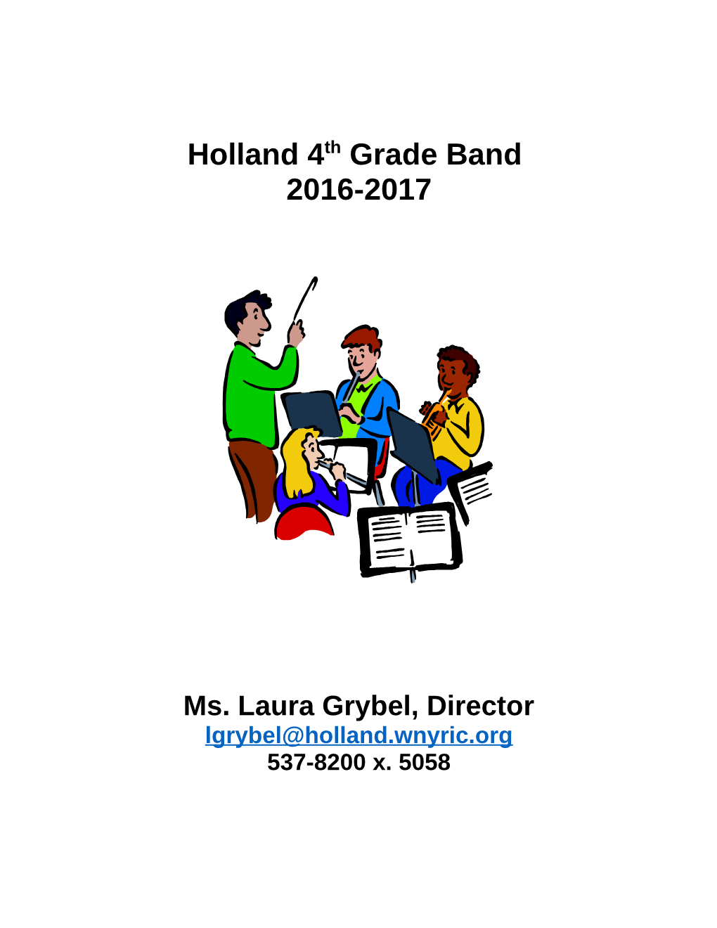 Holland 4Th Grade Band Handbook